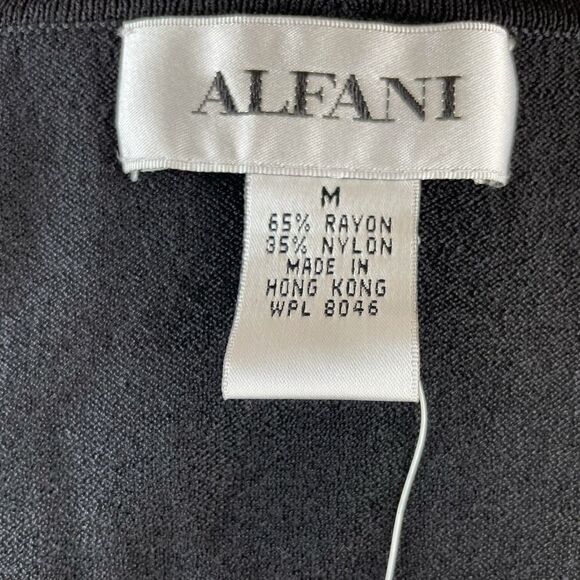 NWT Alfani Black Short Sleeve Blouse Top Size M - Picture 7 of 8